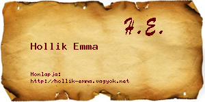 Hollik Emma névjegykártya